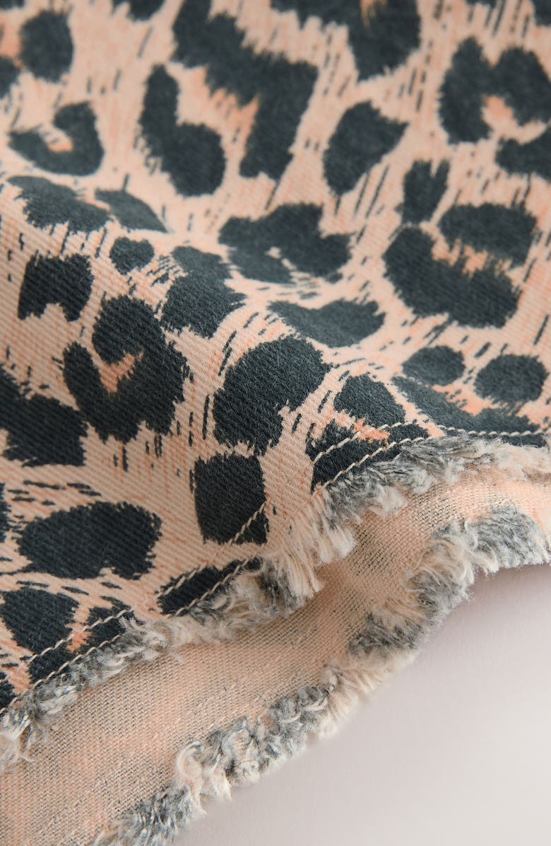 smALLSAINTS by ALLSAINTS Kids' Leopard Print Denim Shorts, Alternate, color, Brown