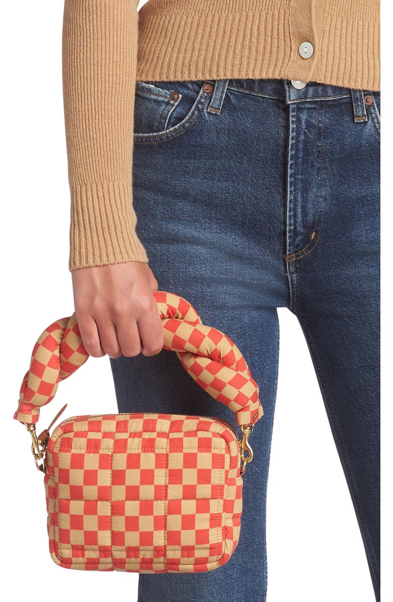 Clare V. Lucie Quilted Checker Crossbody Bag, Alternate, color,
