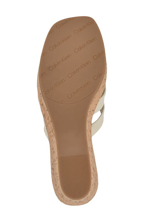 Calvin Klein Hayes Platform Wedge Slide Sandal In Ivory