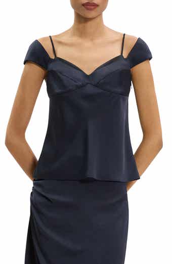 Theory Peek Camisole Layered Look Sleeveless Top