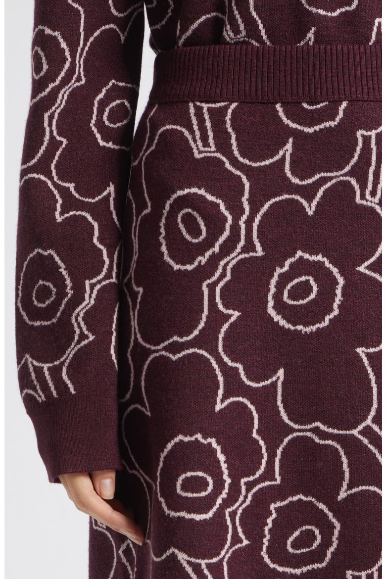 Tostva Pirto Unko Wool Blend Skirt, Alternate, color, WINE RED LIGHT PINK