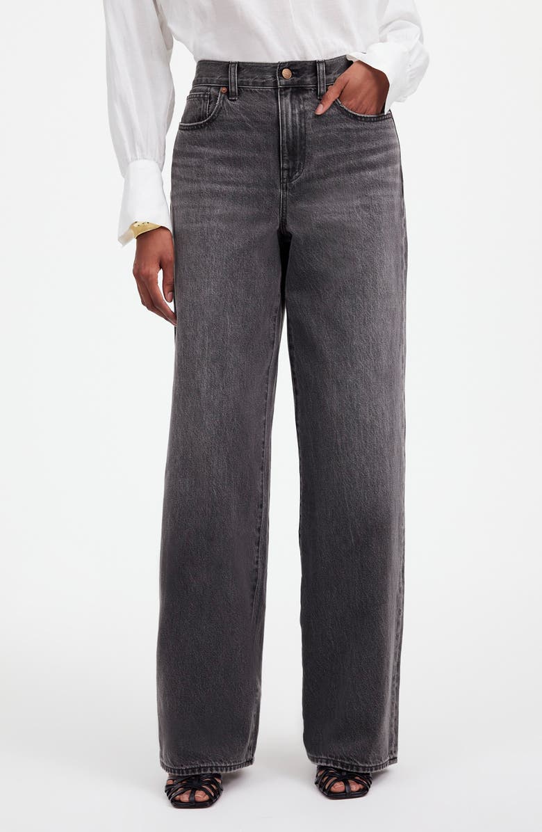 Madewell High Waist Superwide Leg Jeans, Main, color, Kingswood Wash