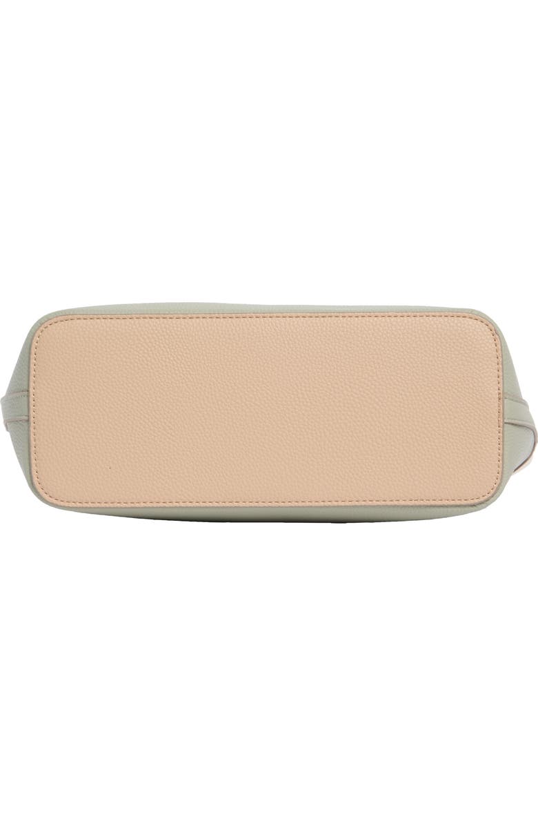 Nanette Lepore Sabine Colorblock Tote Bag & Pouch, Alternate, color, Clary Sage - Rice - Warm Taupe