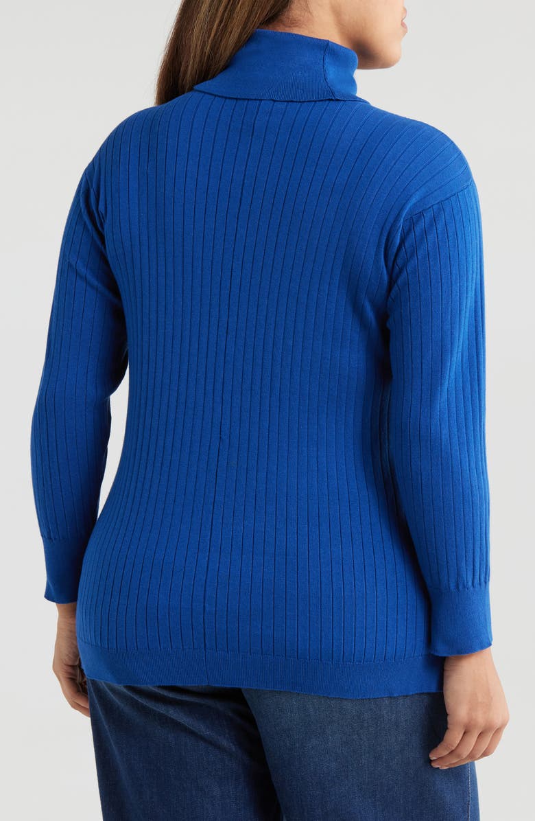 Jones New York Turtleneck Rib Tunic Top, Alternate, color, 