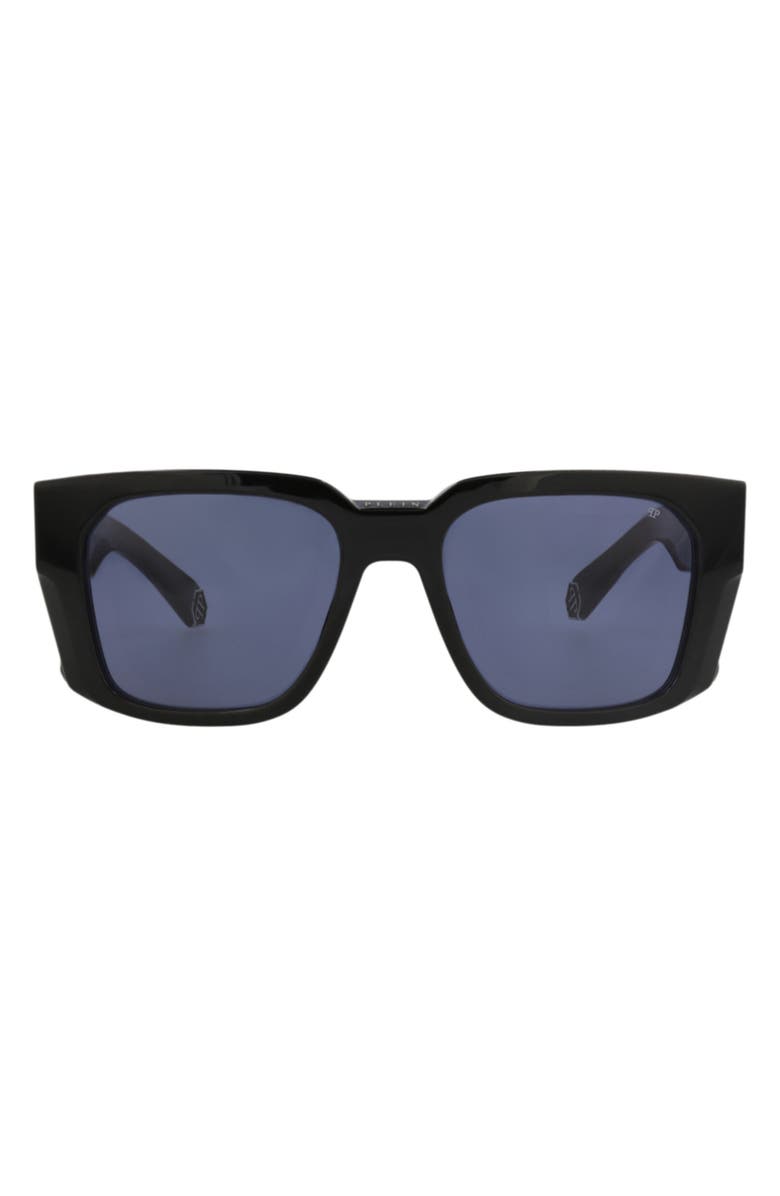 PHILIPP PLEIN 54mm Square Sunglasses, Main, color, Black Black Smoke