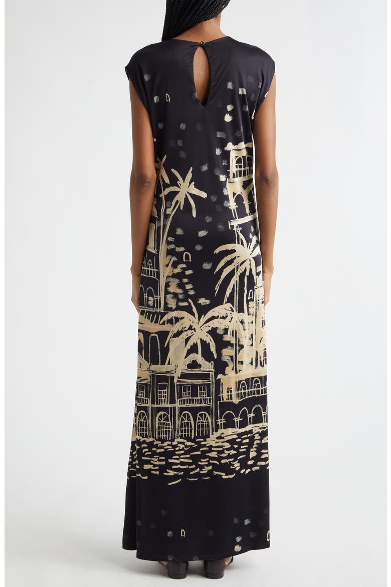 Cardinal Direction Dress, Alternate, color, BLACK / ECRU