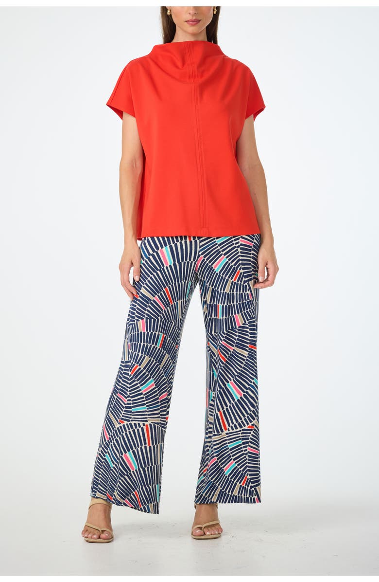 Trina Turk Pavilion High Neck Ponte Top, Alternate, color, Samba Sunrise