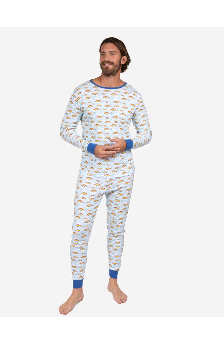 Leveret Men's Cotton Printed Matching Family Pajamas, Main, color, Rainbow