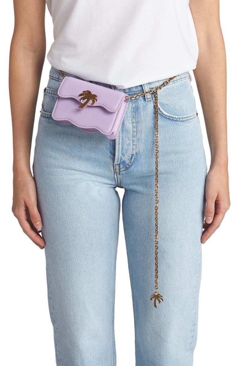 Palm Angels Palm Beach Leather Crossbody Bag, Alternate, color,