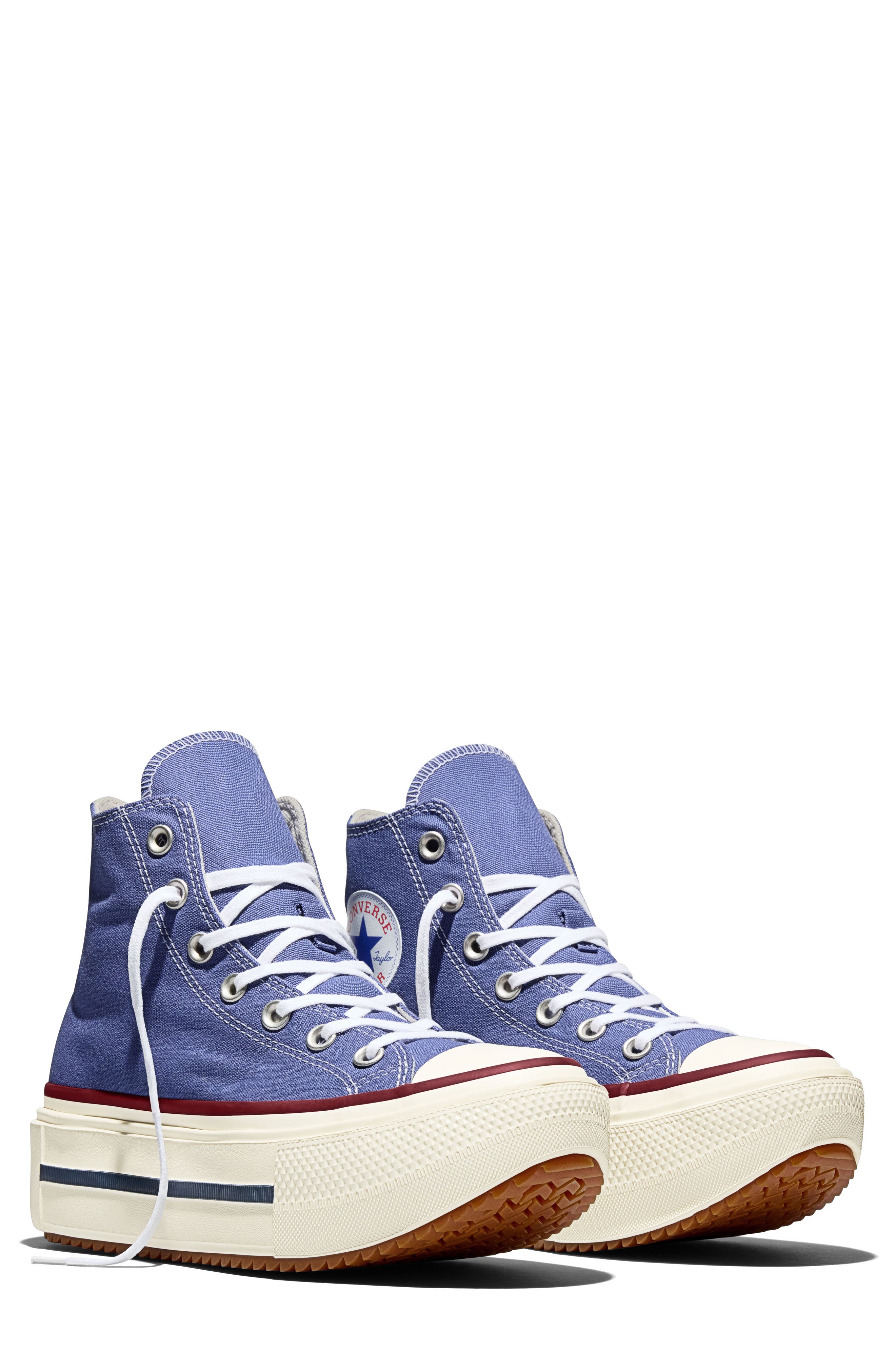 Converse Gender Inclusive Chuck Taylor All Star Lift Double Stack High Top Platform Sneaker, Main, color, Indigo Storm/ Egret/ Garnet