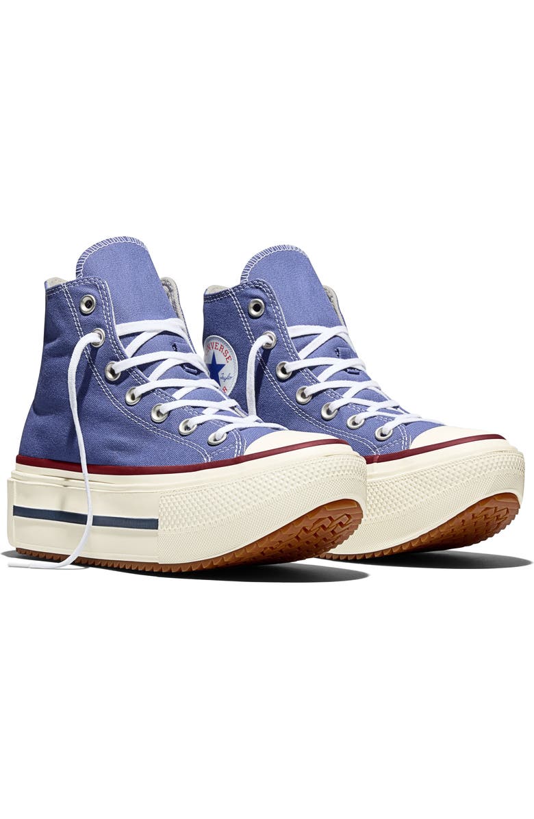 Converse Gender Inclusive Chuck Taylor All Star Lift Double Stack High Top Platform Sneaker, Main, color, Indigo Storm/ Egret/ Garnet