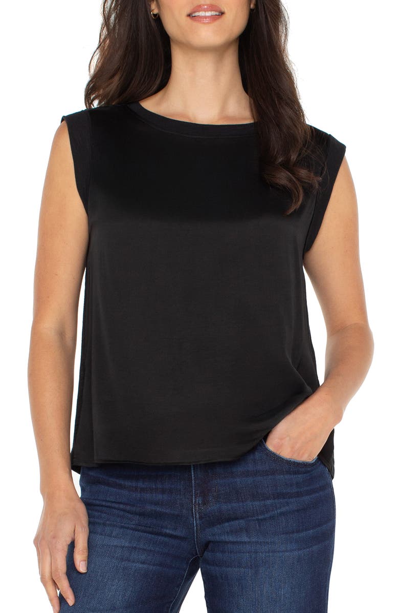 Liverpool Los Angeles Sleeveless Satin Top, Main, color,