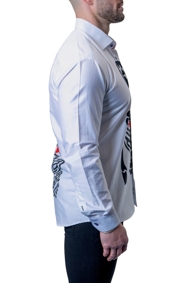 Maceoo Fibonacci Till Death White Button-Up Shirt, Alternate, color, 