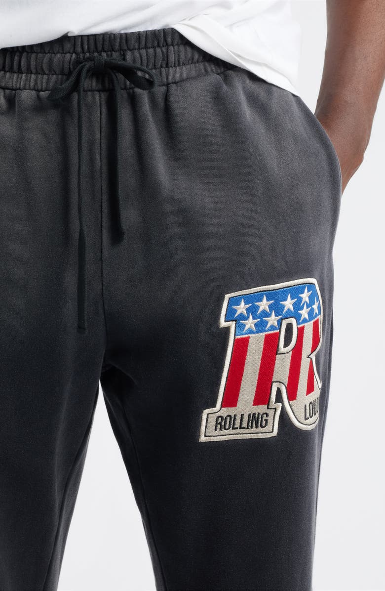 Rolling Loud Starting Line Cotton Baggy Sweatpants, Alternate, color, Black