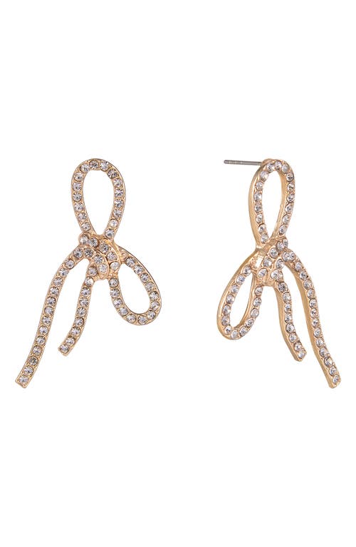 Laundry By Shelli Segal Pavé Bow Stud Earrings In Gold