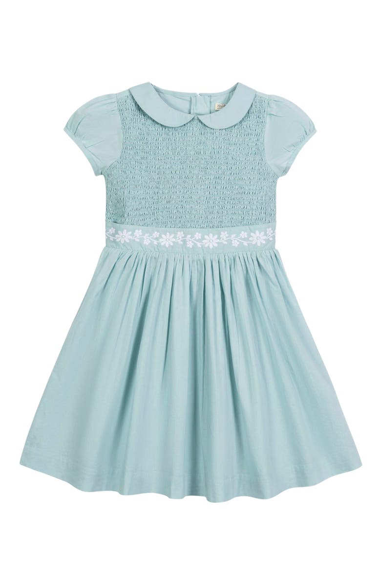 Hope & Henry Baby Girls' Organic Puff Sleeve Smocked Party Dress, Infant, Main, color,