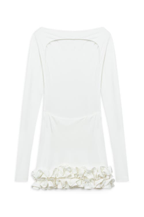 Nocturne Frill Detailed Jersey Mini Dress