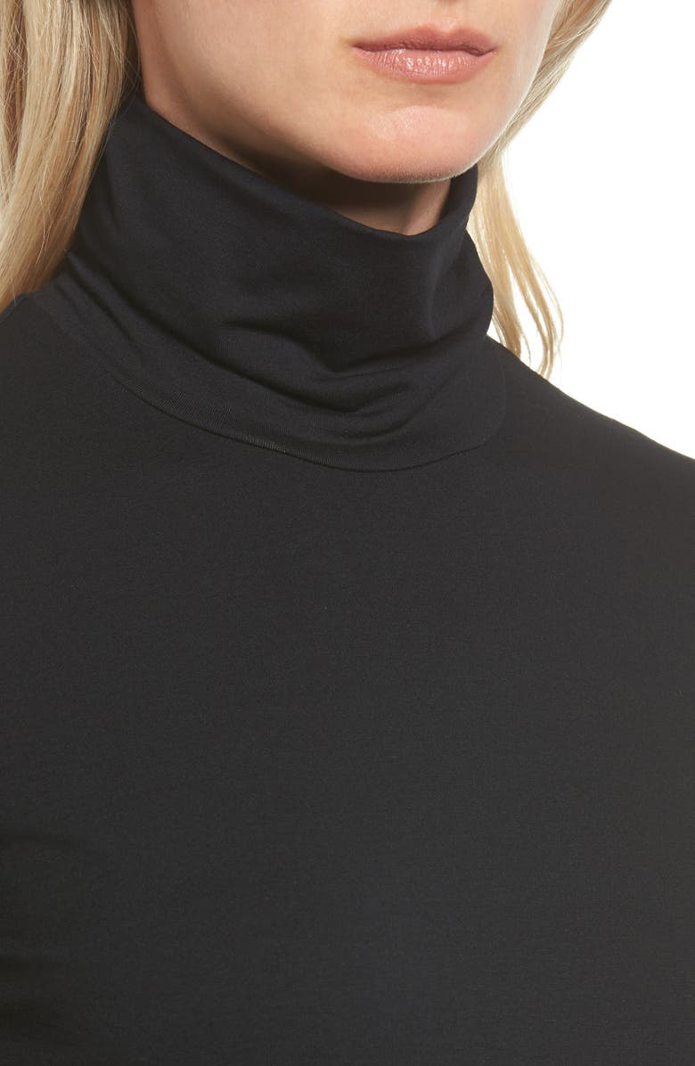 Eileen Fisher Scrunch Neck Jersey Top, Alternate, color, 