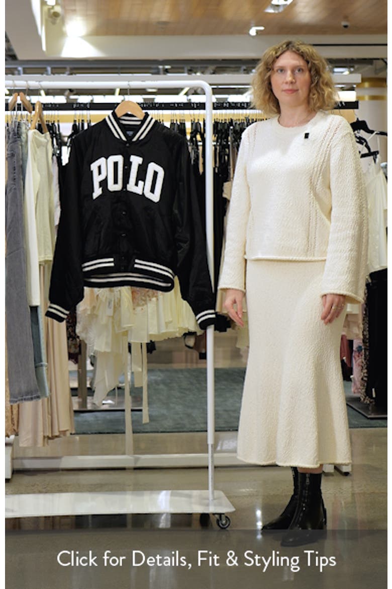 Polo Ralph Lauren Logo Satin Bomber Jacket (Women) | Nordstrom