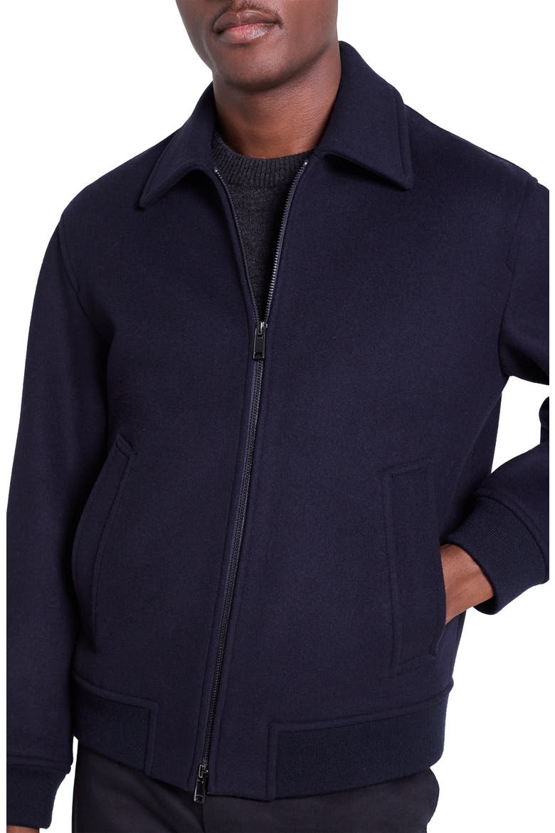 Wool Blend Bomber Jacket, Alternate, color, BALTIC - XHX