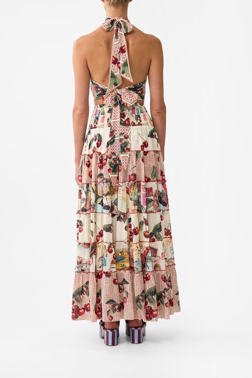 Camilla Halter Tie Back Top Notes From The Road In Multi