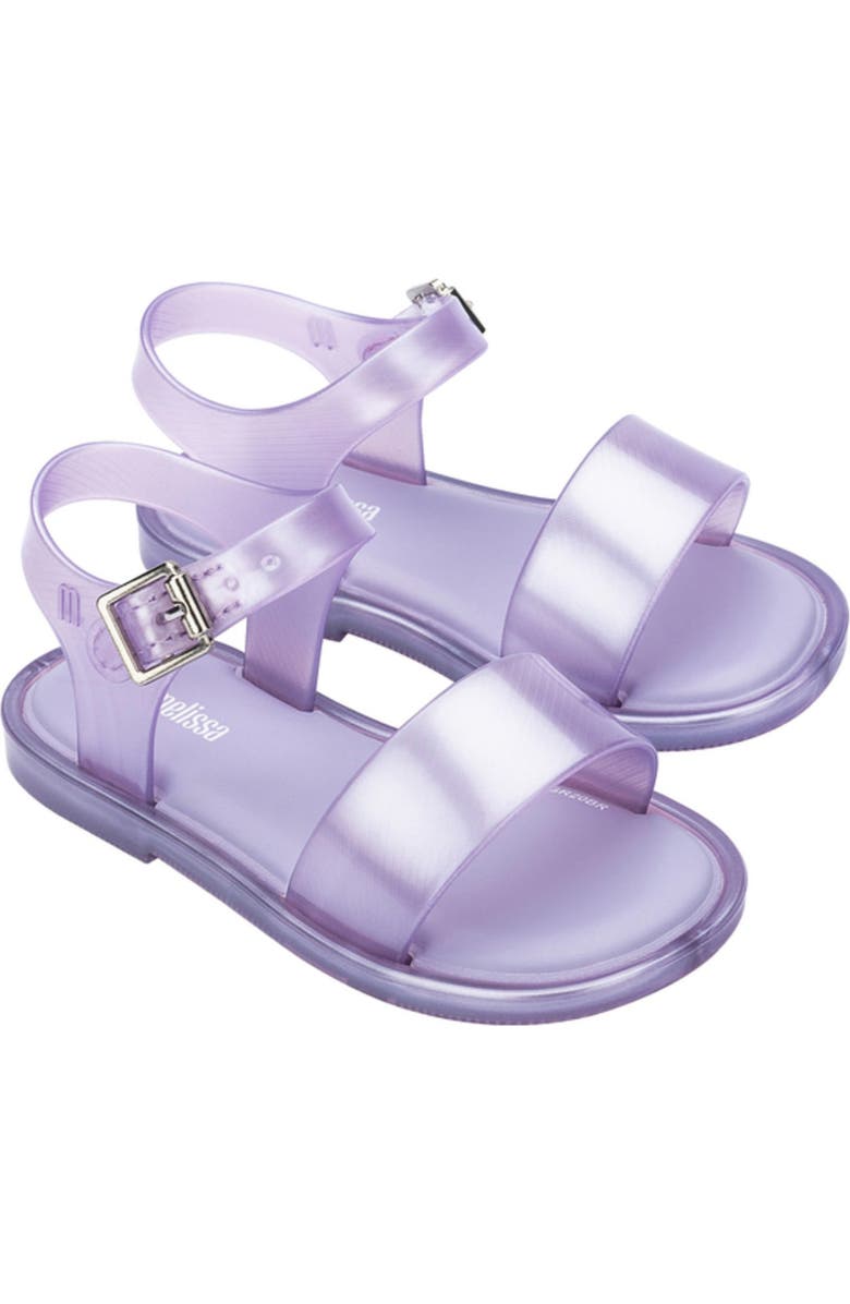 Mini Melissa Mar Glitter Jelly Sandal, Main, color, Pearly Lilac