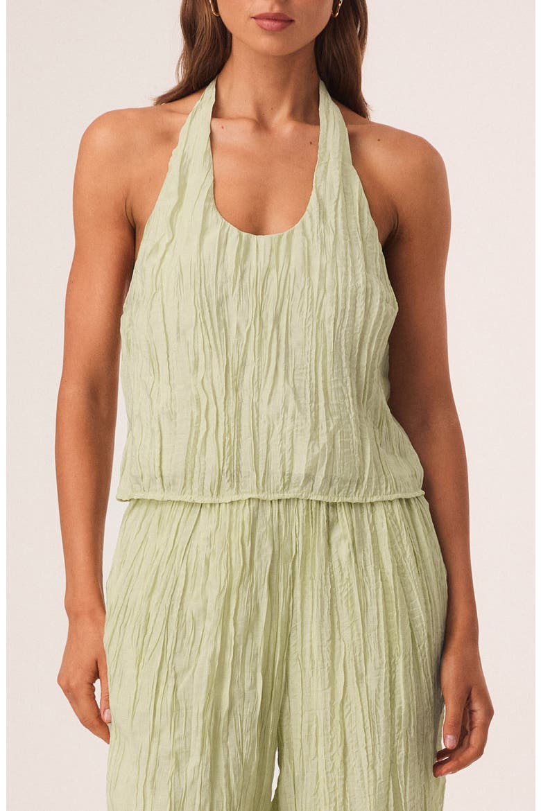 Brandi Crinkle Halter Top, Main, color, MATCHA
