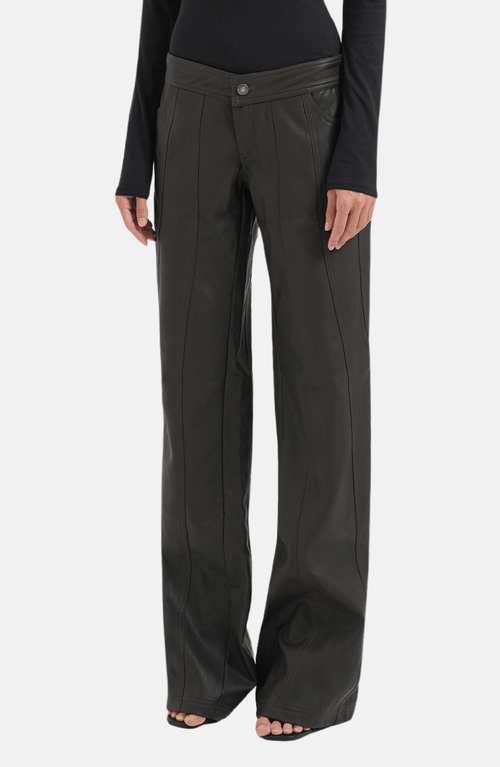 Ow Collection Jade Low-waist Pants In Brown