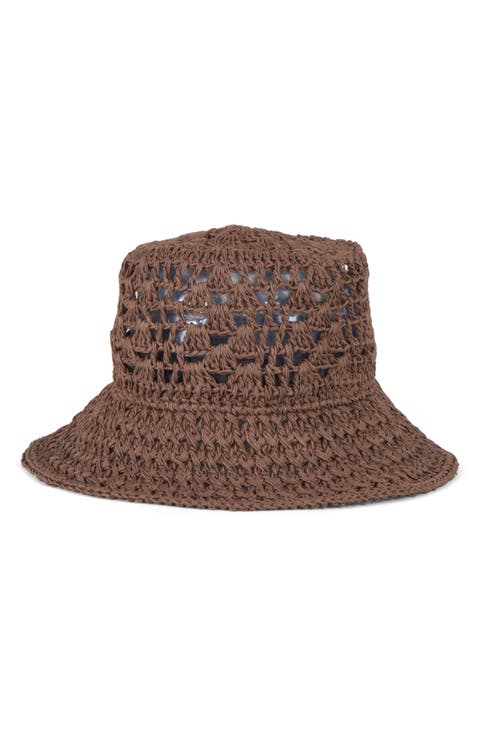 Jonah Crochet Straw Bucket Hat