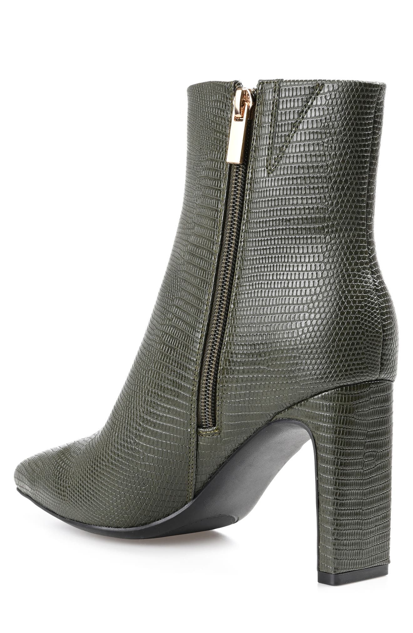 Sarla Lizard Embossed Block Heel Bootie - image 2