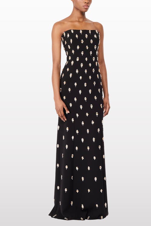 Jenny Packham Snowdrop Embellished Strapless Maxi Dress In Black