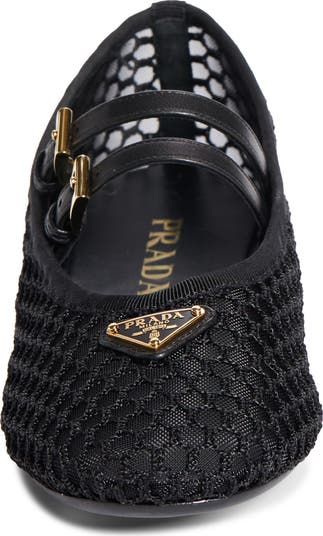 Prada Ballerine Mesh Mary Jane Flat (Women) | Nordstrom