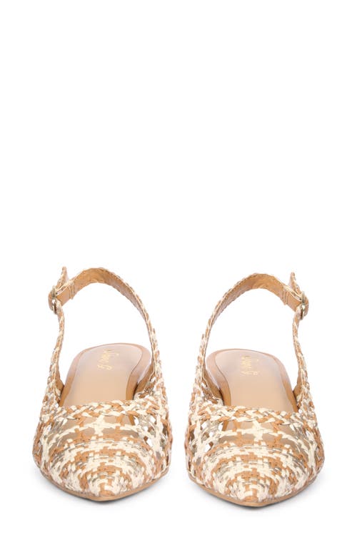 Saint G Abril Woven Slingback Pump In Multi Tan