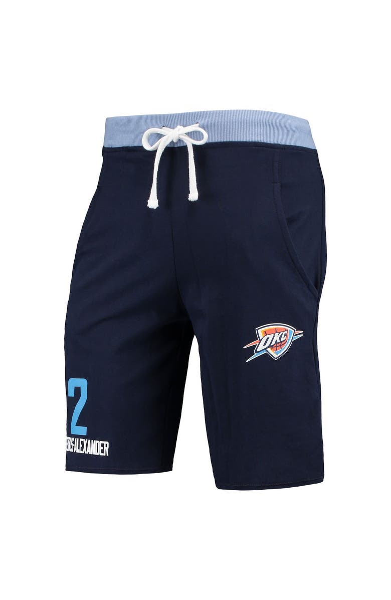 PROFILE Men's Shai Gilgeous-Alexander Navy Oklahoma City Thunder Name & Number French Terry Shorts, Alternate, color, 