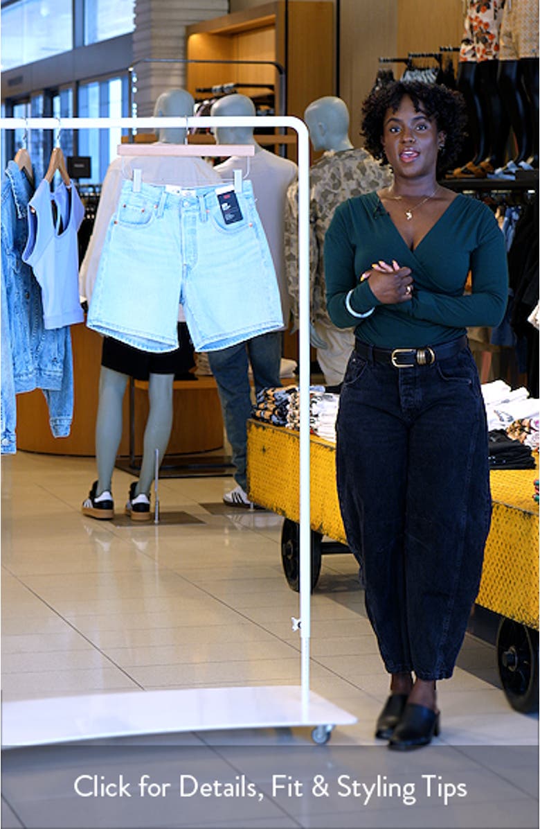 501<sup>®</sup> High Waist Mid Thigh Denim Shorts, sales video thumbnail