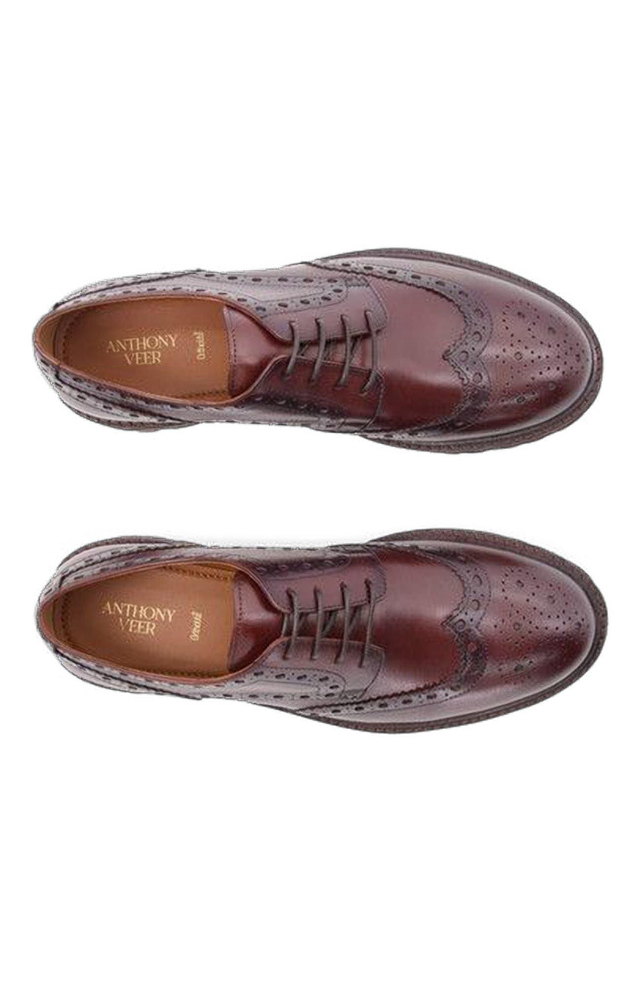 Anthony Veer Prescott Wingtip Derby, Alternate, color, Brown Leather