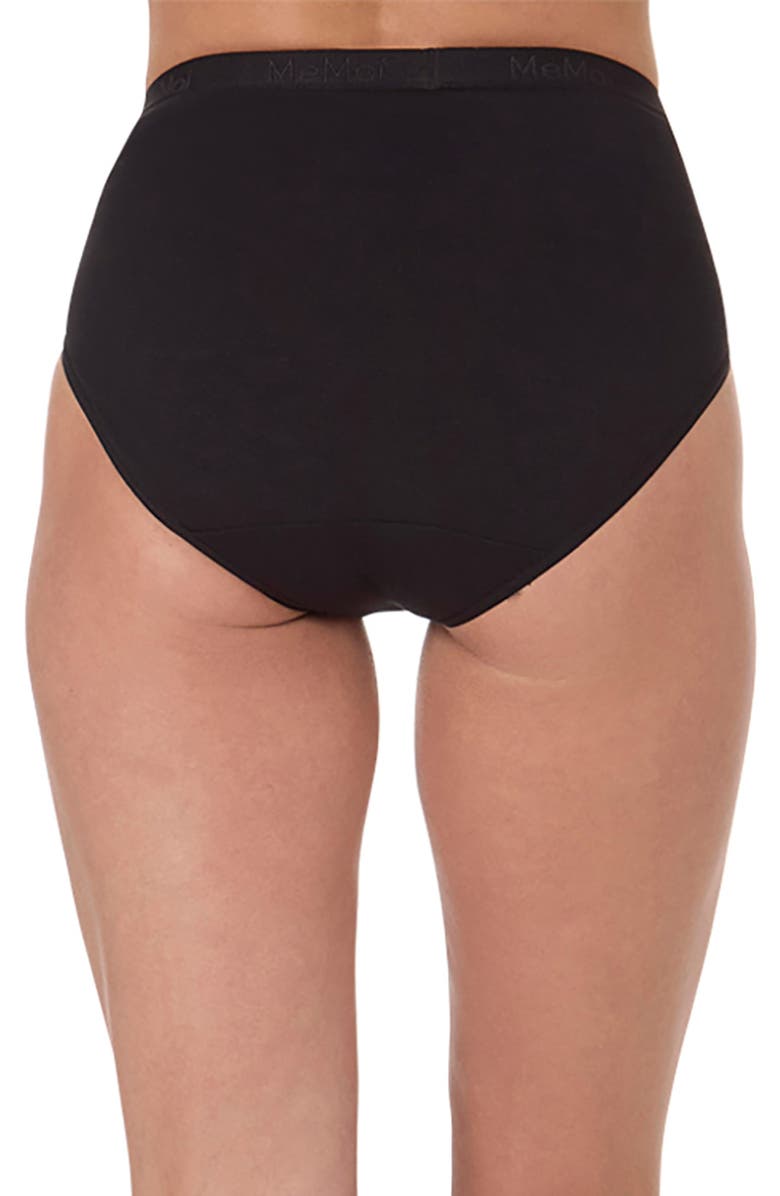 MeMoi Stretch Cotton 3-Pack Briefs, Alternate, color, Black