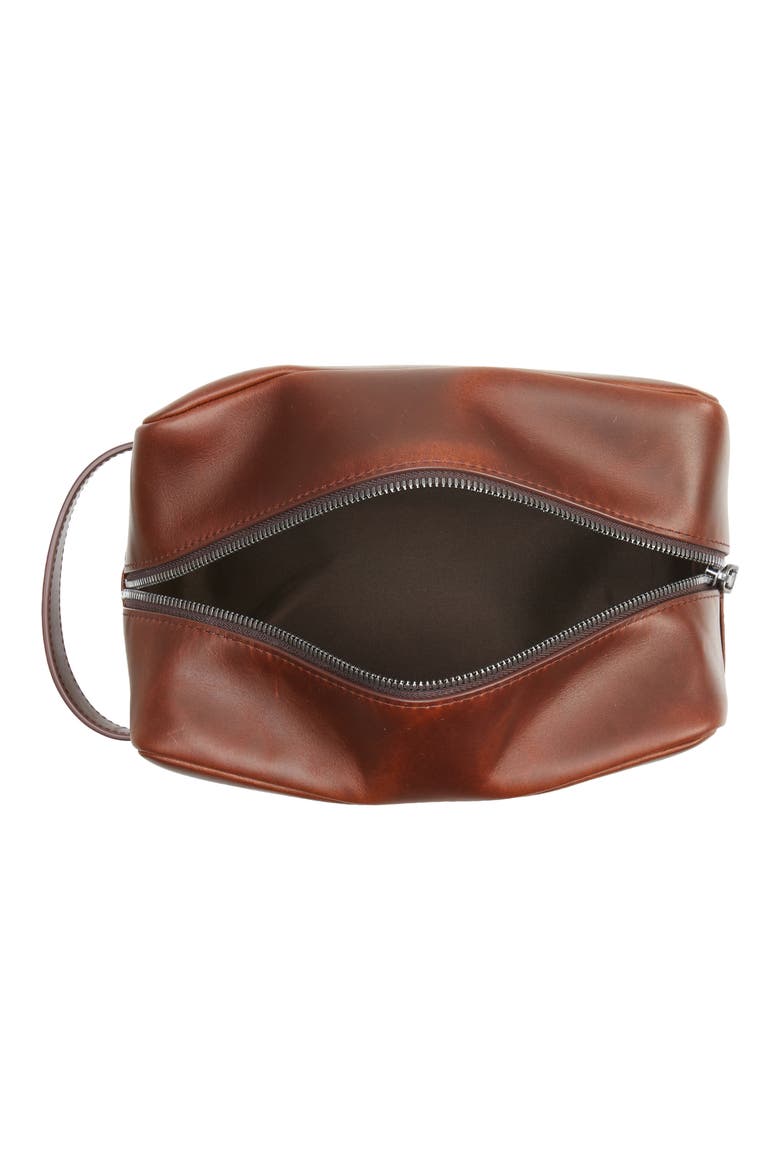 Leather Travel Kit, Alternate, color, MEDBROWN