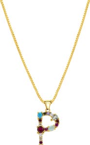 Adornia CZ Initial Pendant Necklace