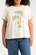 Lucky Brand Palm Lights Long Sleeve Graphic T-Shirt