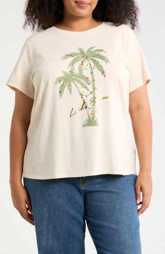 Lucky Brand Palm Lights Long Sleeve Graphic T-Shirt
