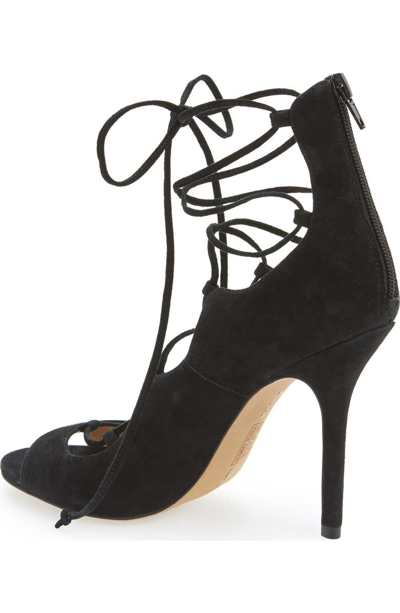 Vince Camuto 'Sandria' Peep Toe Ghillie Sandal, Alternate, color,