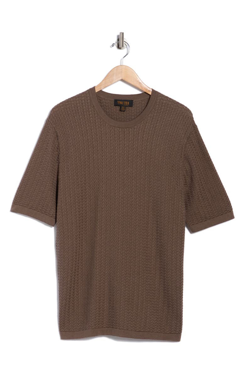 TRUTH Textured Knit T-Shirt, Alternate, color, Mocha