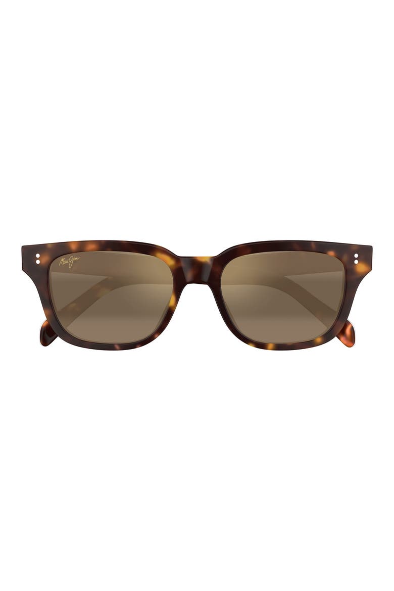 Likeke 54mm Polarized Square Sunglasses, Main, color, BROWN