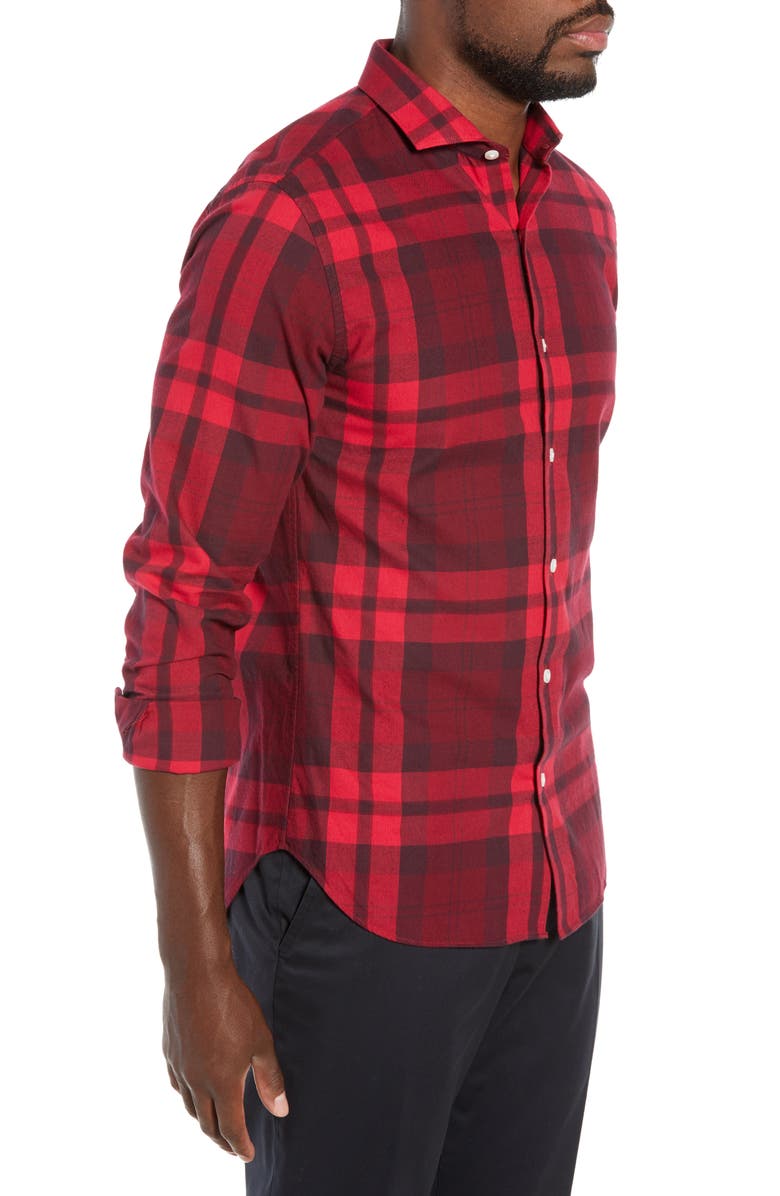 Bonobos Unbutton Down Slim Fit Plaid Sport Shirt, Alternate, color, 