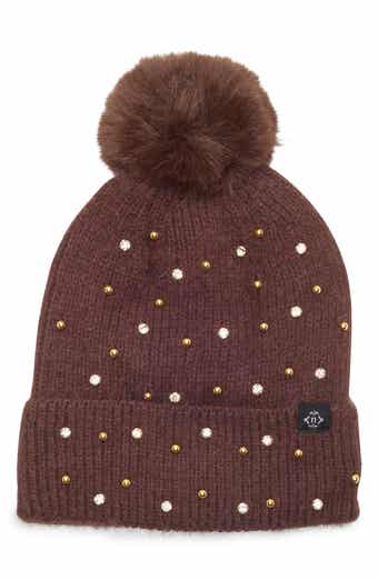 Bead & Crystal Pom Beanie