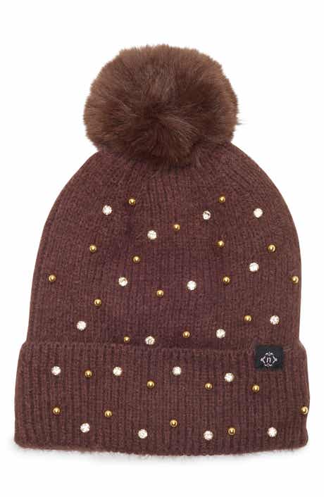 Bead & Crystal Pom Beanie