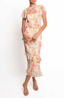 Petal & Pup Leila Peony Flutter Sleeve Cocktail Dress