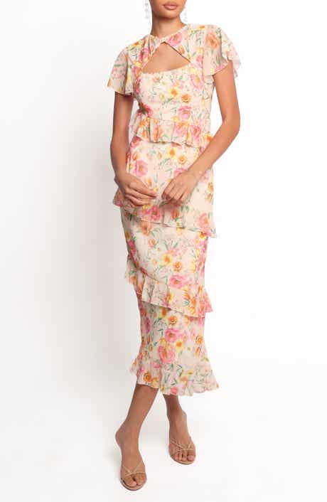 Petal & Pup Leila Peony Flutter Sleeve Cocktail Dress