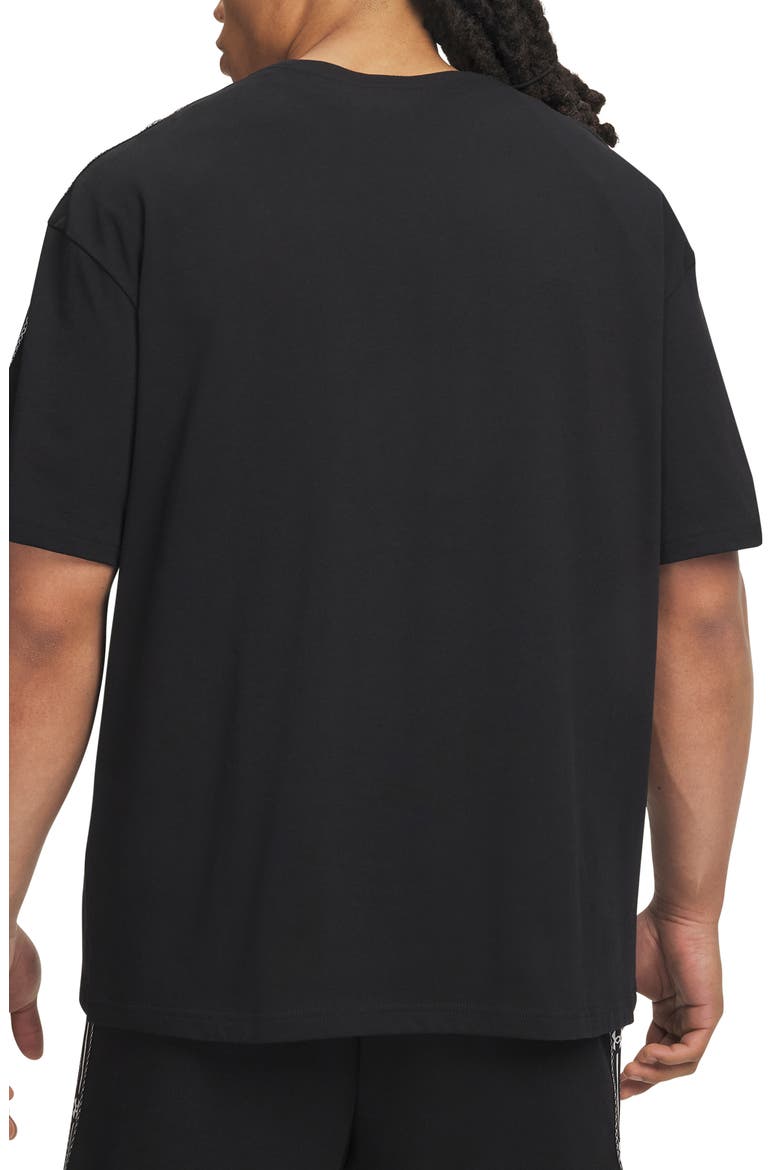 Icon Heavyweight Taped T-shirt, Alternate, color, ULTIMATE BLACK/ WHITE
